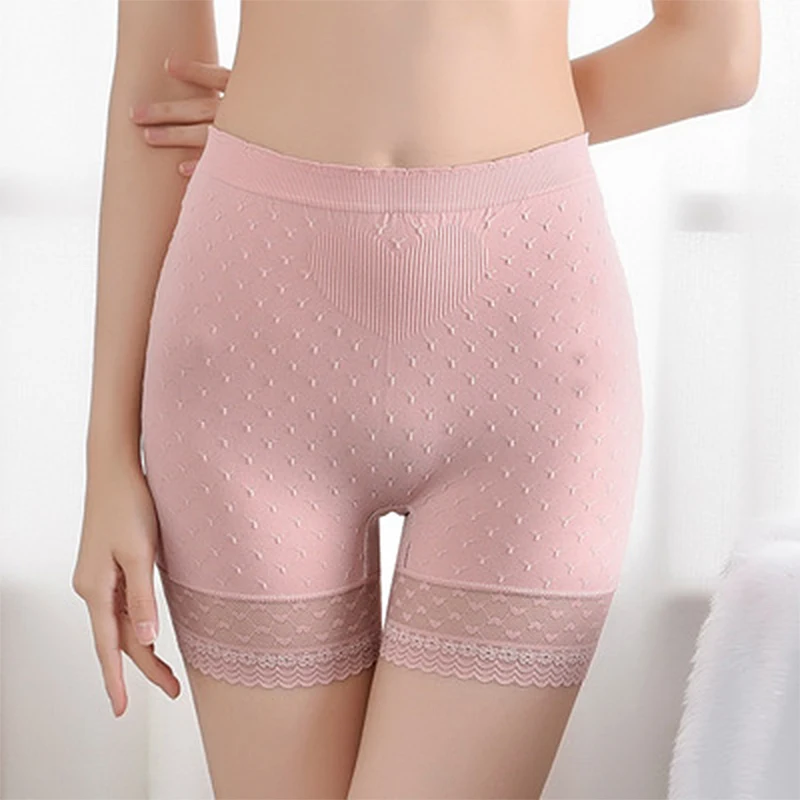 

Seamless Underwear Shorts Women Safety Shorts Pants High Elasticity Shorts With Lace Panties 2021 New