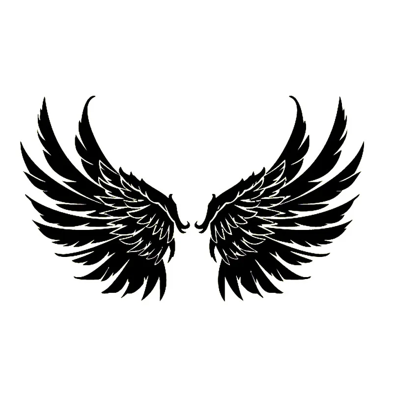 

Angel Wings Guardian Kids Fashion Car Sticker Vinyl Decorative Decal Accessories Black/Silver 20X12.2CM