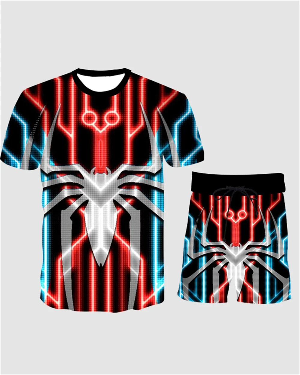 

2021 Summer Fashion New 3D Men's T shirt Sets 3D Printed Cool Pattern Short Sleeve Shorts Outdoor Leisure Fashion Men's Suit