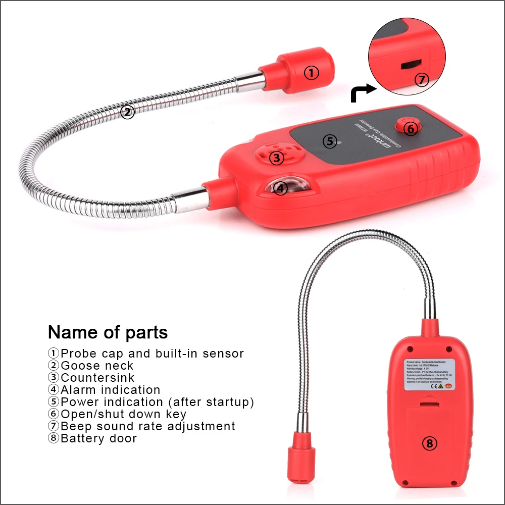 Детектор Утечки горючих газов RZ для дома детектор утечки легковоспламеняющегося