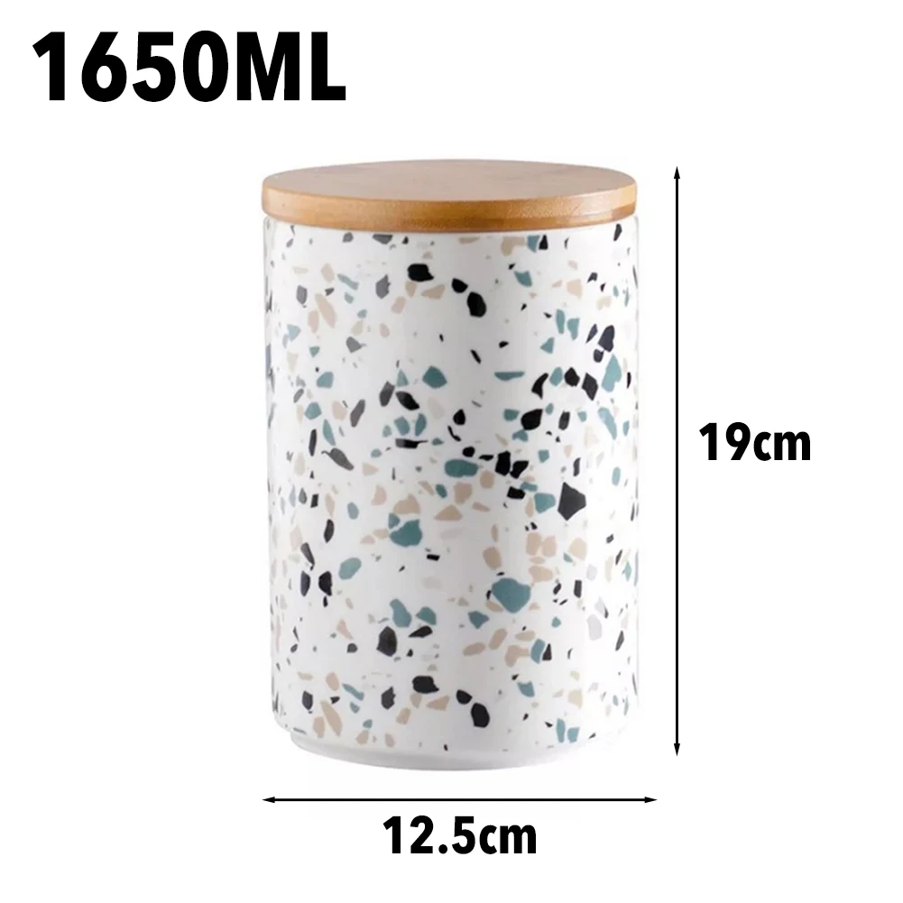 

Creative Nordic Style Ceramic Sealed Food Jar Storage Organization Kitchen Spice Tea Coffee Bean Candy Jar Home Decoration