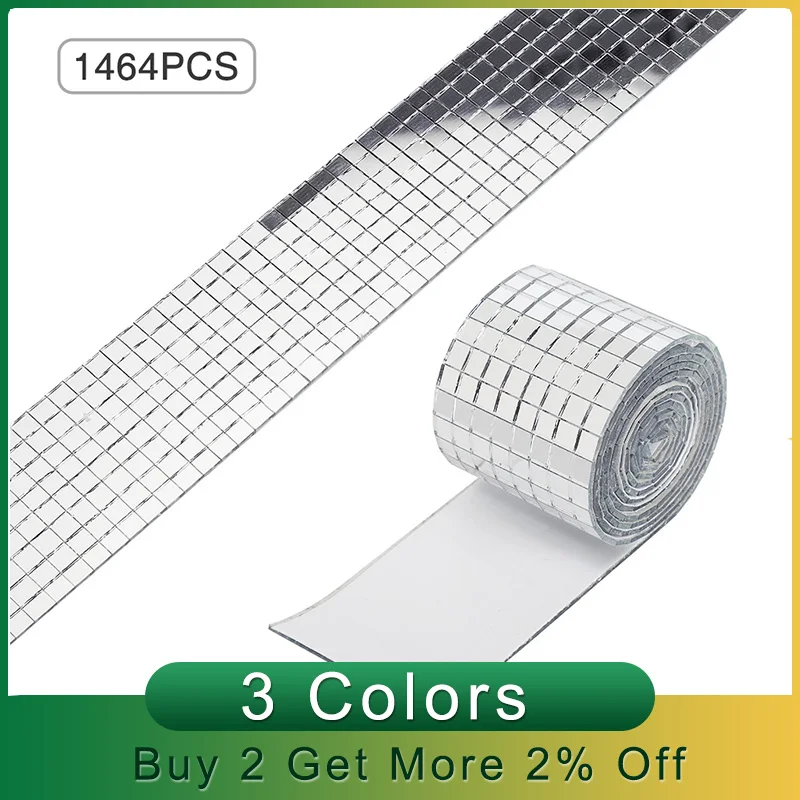 Мини квадратный зеркальный стикер Самоклеющиеся зеркальные мозаичные плитки