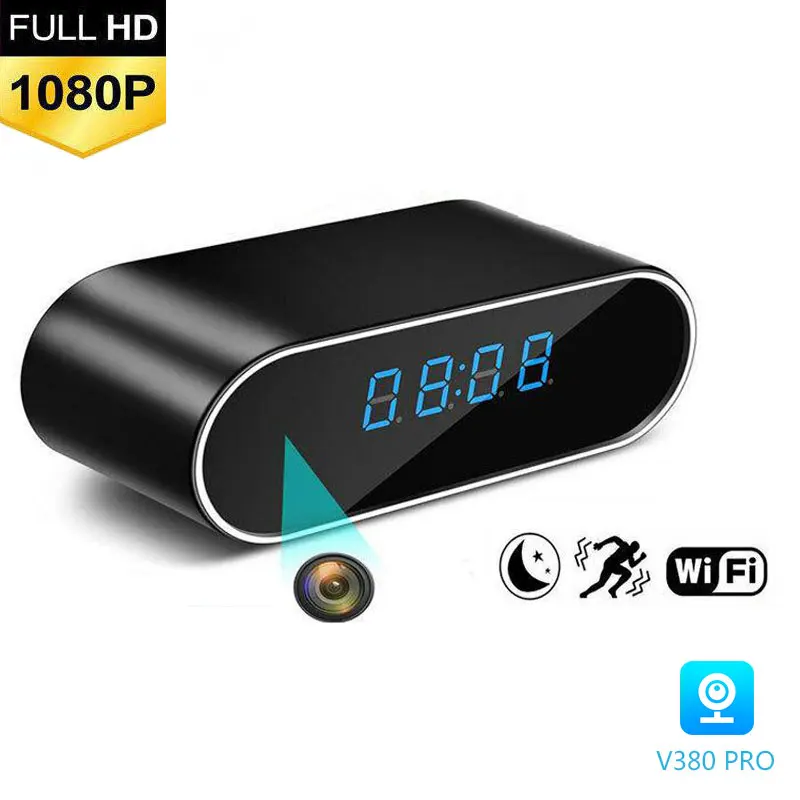 HD 4K 1080P Часы Wifi IP мини-камера Домашняя безопасность управление Скрытый ИК Ночное