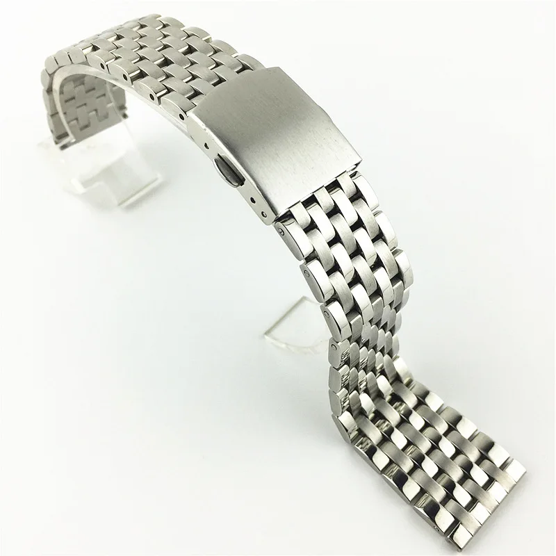 18 мм 20 22 браслет из нержавеющей стали ремешок для часов Браслет Бабочка серебро