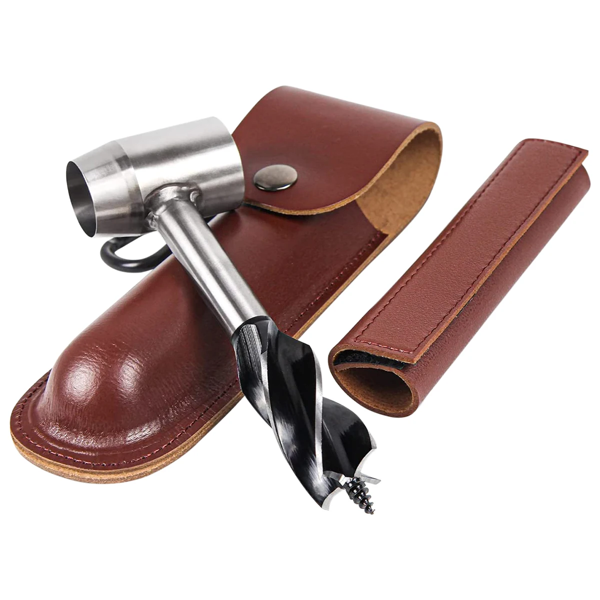 

Hand Drill Carbon Steel Manual Spiral Drill Portable Manual Auger Drill Self-Tapping Survival Wood Punch Tool For Camping Hiking