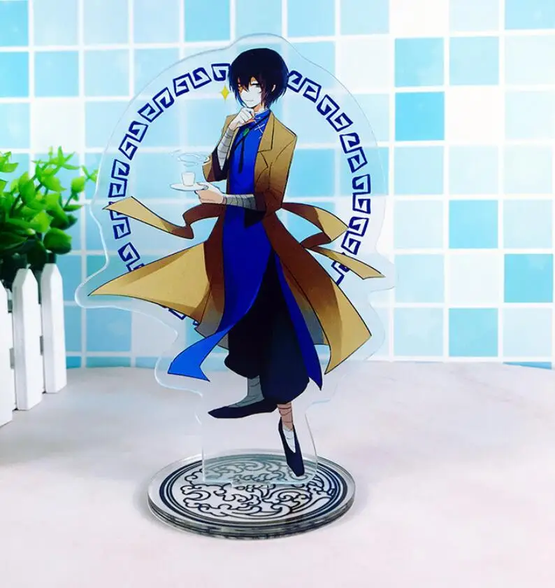 as pictured Аниме бангоу страй собаки Osamu Dazai Doppo Kunikida акриловая подставка фигурка настольное украшение Коллекция Модель игрушки куклы Подарки - Цвет: as pictured