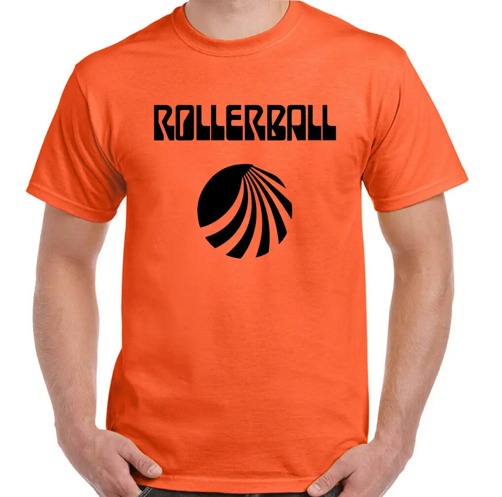 Rollerball Мужская классическая Культовая 70's Sci Fi фильм футболка James Caan Топ