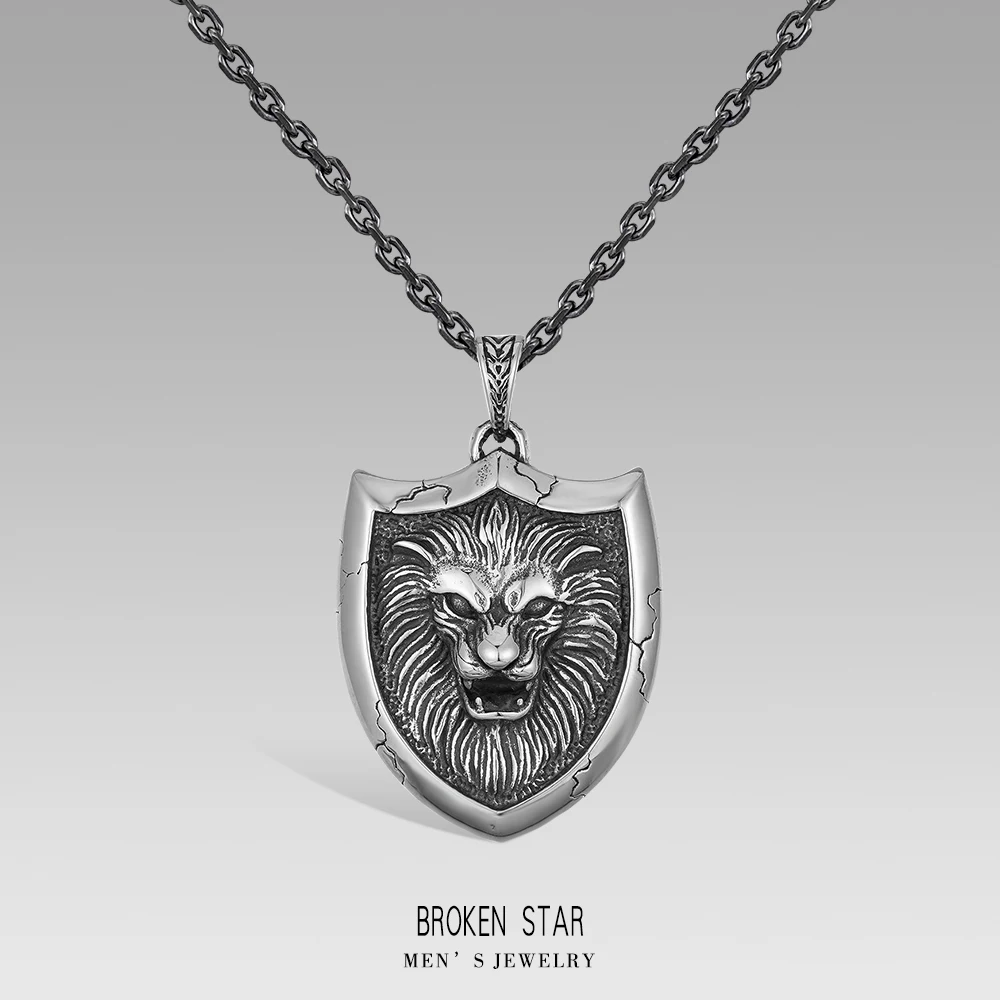 

Domineering Lion King Head Pendant Stainless Steel Men Women Chains Animal Necklace Hip Hop Punk Jewelry For Party Sport Gift