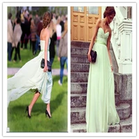 vestidos de graduaci%c3%b3n mint green strapless long charming chiffon gowns 2021 plus size wedding party bridesmaid dresses