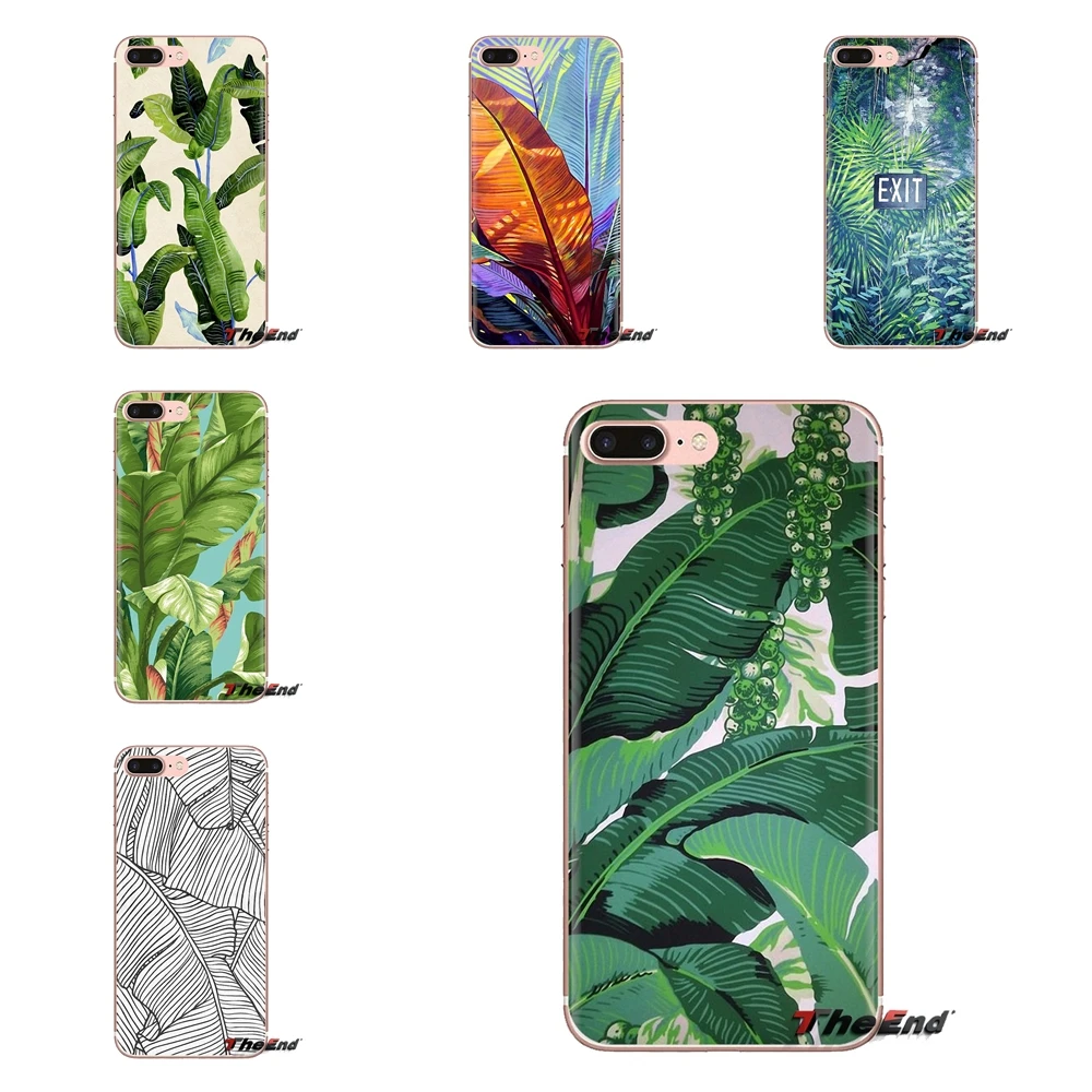 Phone Covers Plantain Banana Leaves Plants For iPhone XS Max XR X 4 4S 5 5S 5C SE 6 6S 7 8 Plus Samsung Galaxy J1 J3 J5 J7 A3 A5 |