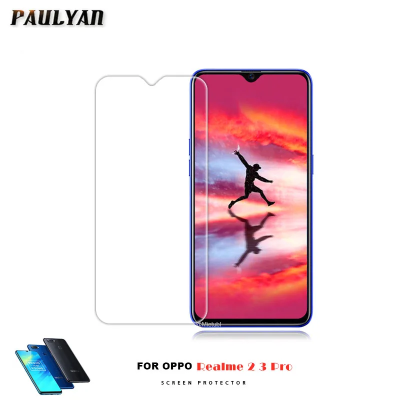 Защитное стекло 9H для Oppo Realme 3 Pro защита экрана устойчивое к царапинам 2 защитные