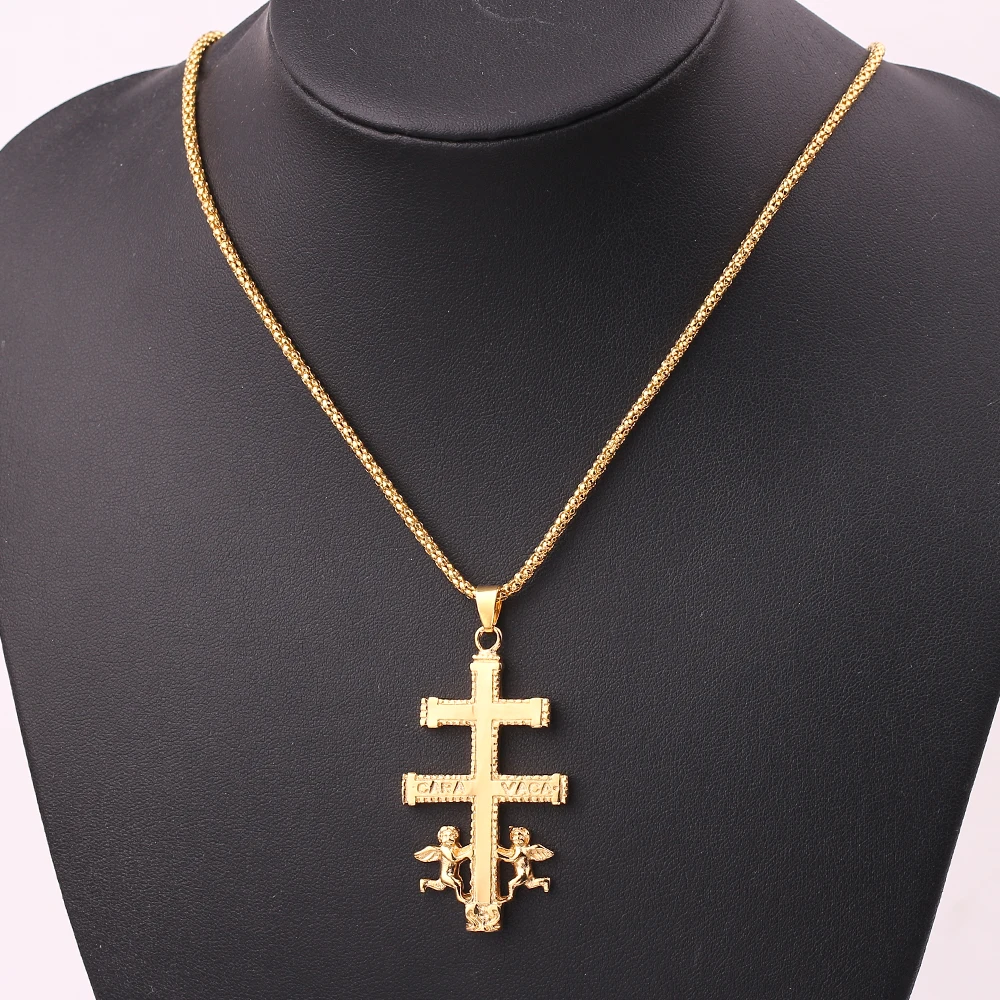 Католическое ожерелье Каравака с распятием православный крест России херувимом