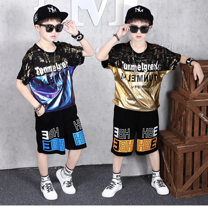 Модный комплект одежда для уличного танца костюм в стиле хип хоп футболка с