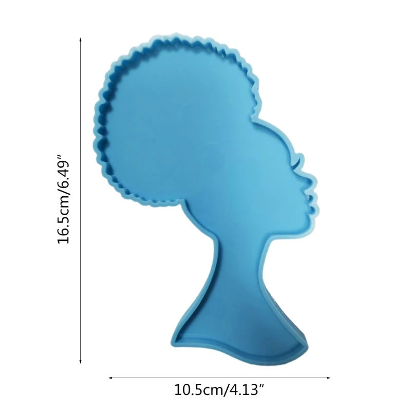 

Super Glossy Woman Head Epoxy Resin Mold Keychain Casting Silicone Mould DIY Crafts Pendant Making Tool