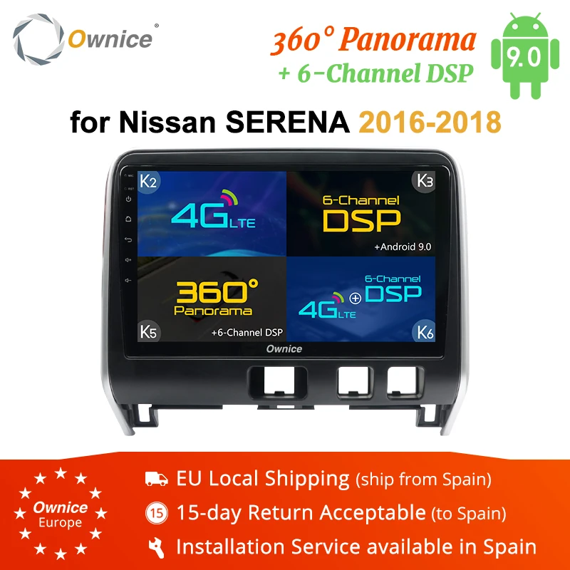 Ownice 2Din Android 9 0 4G LTE 360 панорамная GPS навигационная система K3 K5 K6 для 2016 2017 2018 Nissan Serena