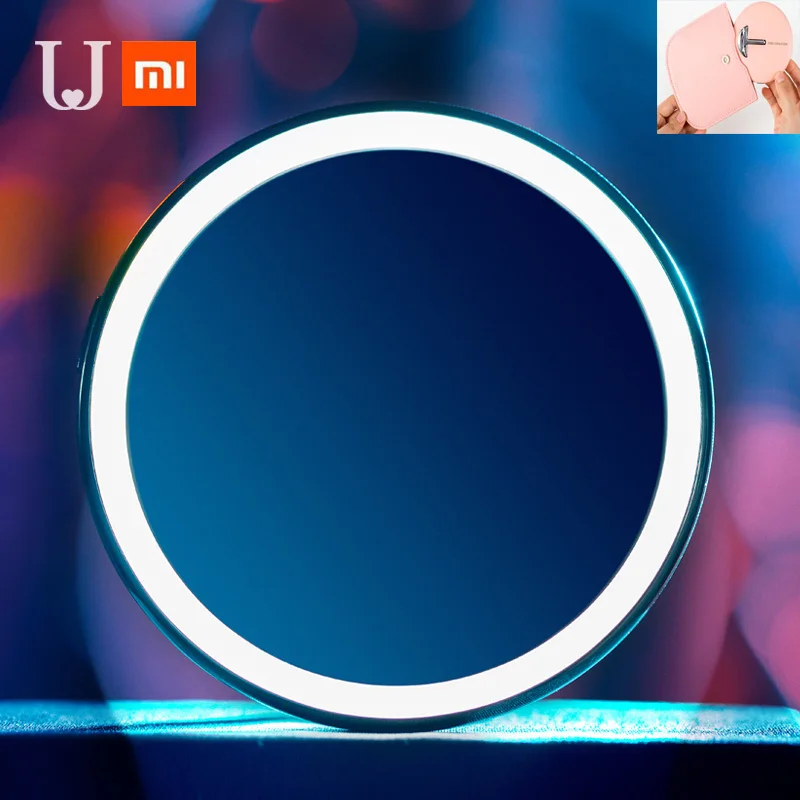 Xiaomi Портативный HD зеркало для макияжа с светодиодный Цвет синий свет