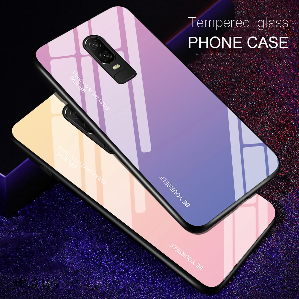 Защитный кожух для телефона в виде ракушки Oneplus 6 градиентный чехол из