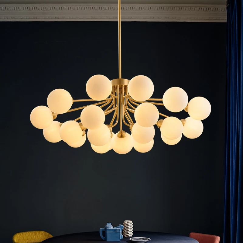 İskandinav altın avize cam kabarcık lamba gölge aydınlatma modern oturma odası lamba yatak odası romantik led İtalyan tasarım lambası