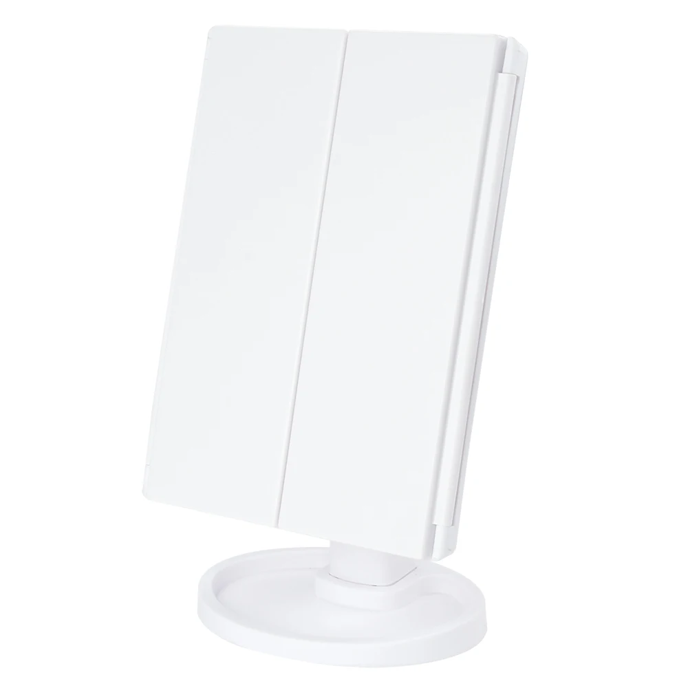 Makeup Mirror With 22 LED Light Cosmetic Vanity Mirror Hand Magnifying 1X/2X/3X/10X Flexible Touch Screen Adjustable Dual Power