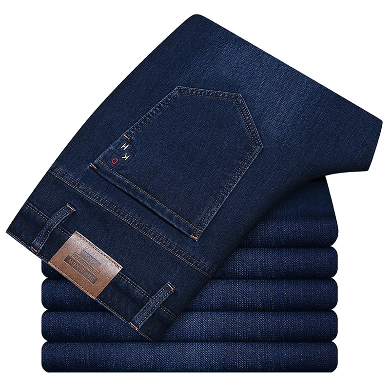

Luxury high-quality graphene functional fabric cotton jeans 2021 spring classic brand men's fit straight casual jeans