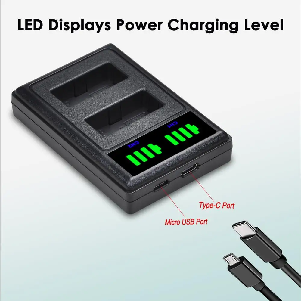 Batmax LP-E17 LPE17 LP E17 Camera Battery+NEW LED Dual USB Charger for Canon EOS RP 200D 250D M3 M5 M6 750D 760D T6s 800D 8000D |