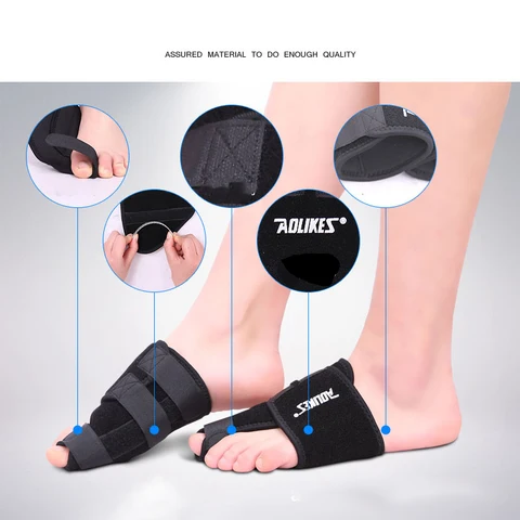 Регулируемая спортивная подкладка для ног, повязка для коррекции вальгусной деформации, защита для щиколотки, подошва с большим пальцем, дополнительная фиксация при переломе