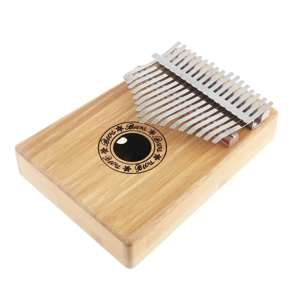 Пианино для большого пальца 17 клавиш Kalimba одиночная доска Бамбуковая Mbira