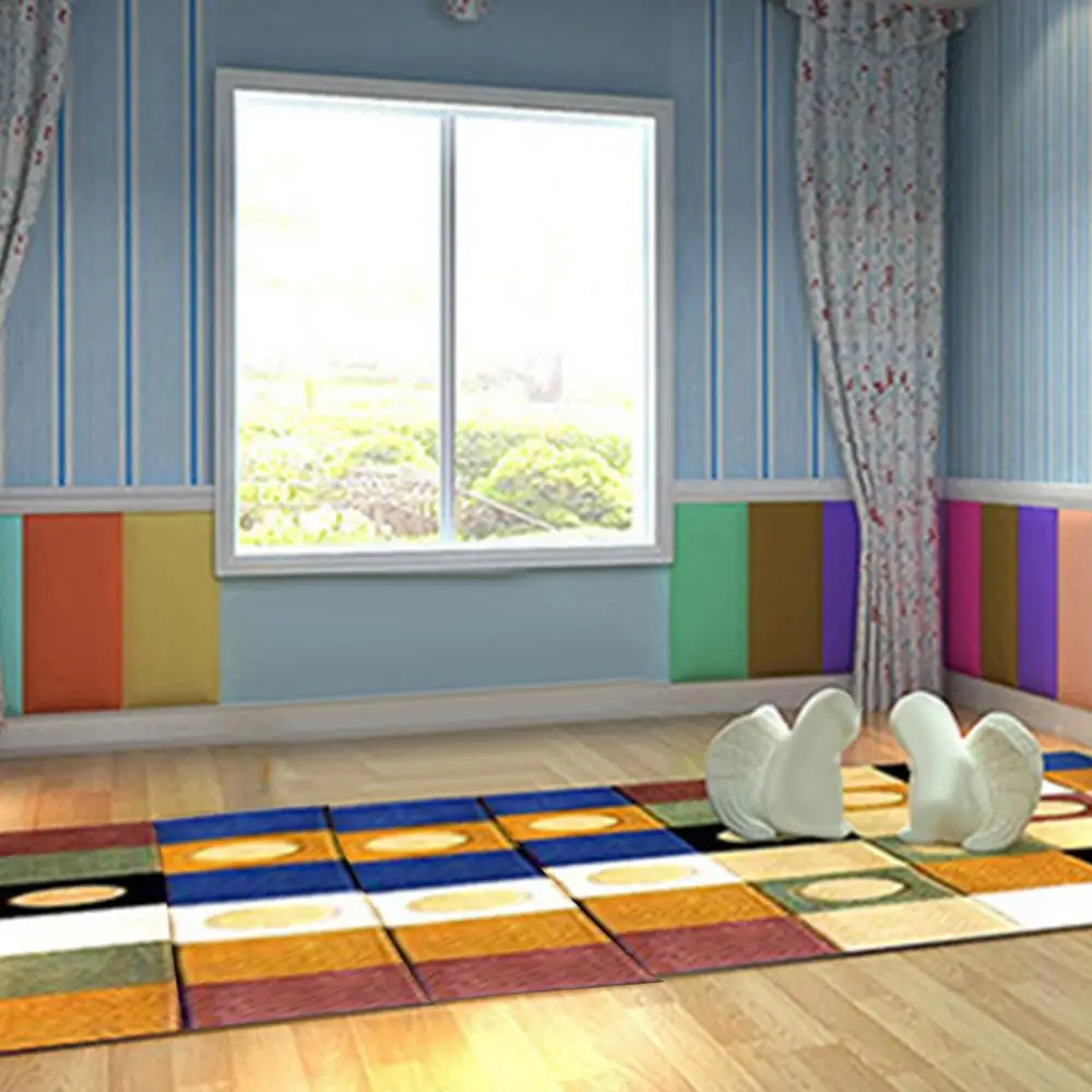

Baby kindergarten wall mat solid color anti-collision foam waterproof self-adhesive pad protection wall sticker 20cm x 50cm