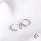 LKO настоящее серебро 925 пробы классические трендовые геометрические круглые серьги-клипсы без пирсинга для женщин ювелирные изделия украшения для девочек