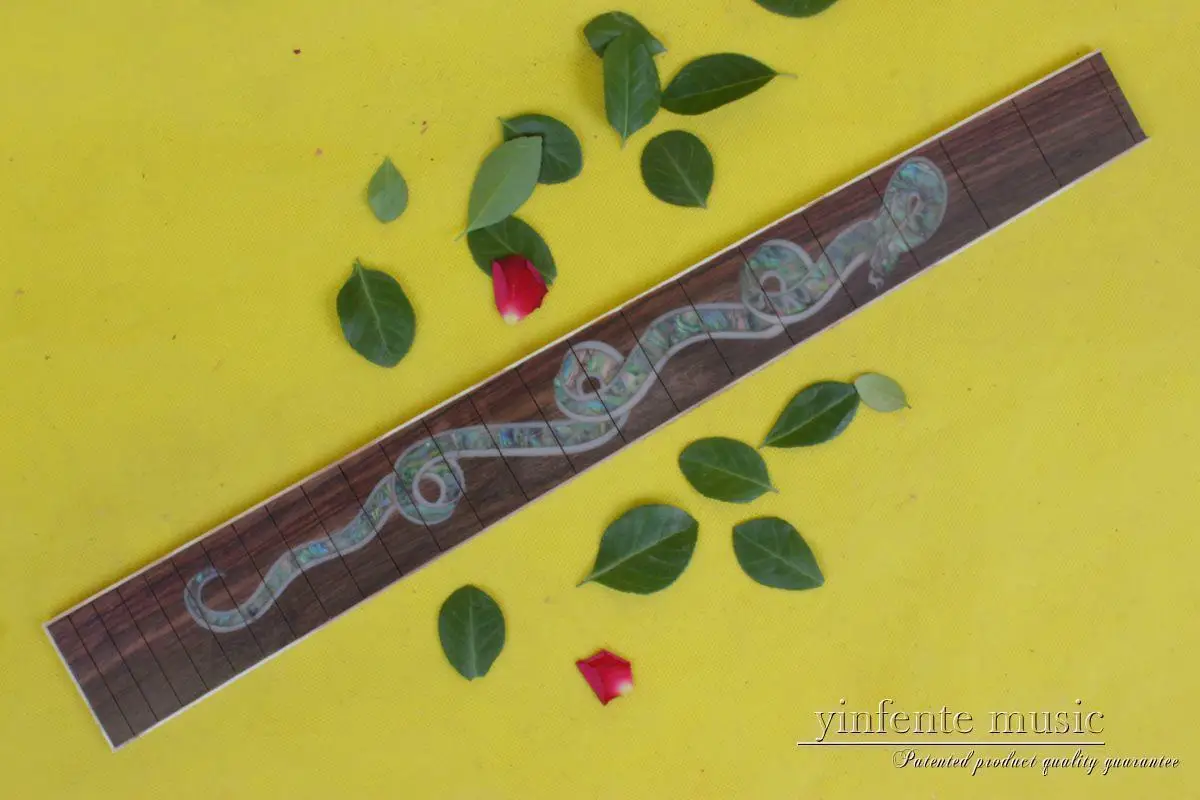 

1 шт. гриф электрогитары 22 лада 24,75 дюймов под змеиную кожу с инкрустацией из розового дерева