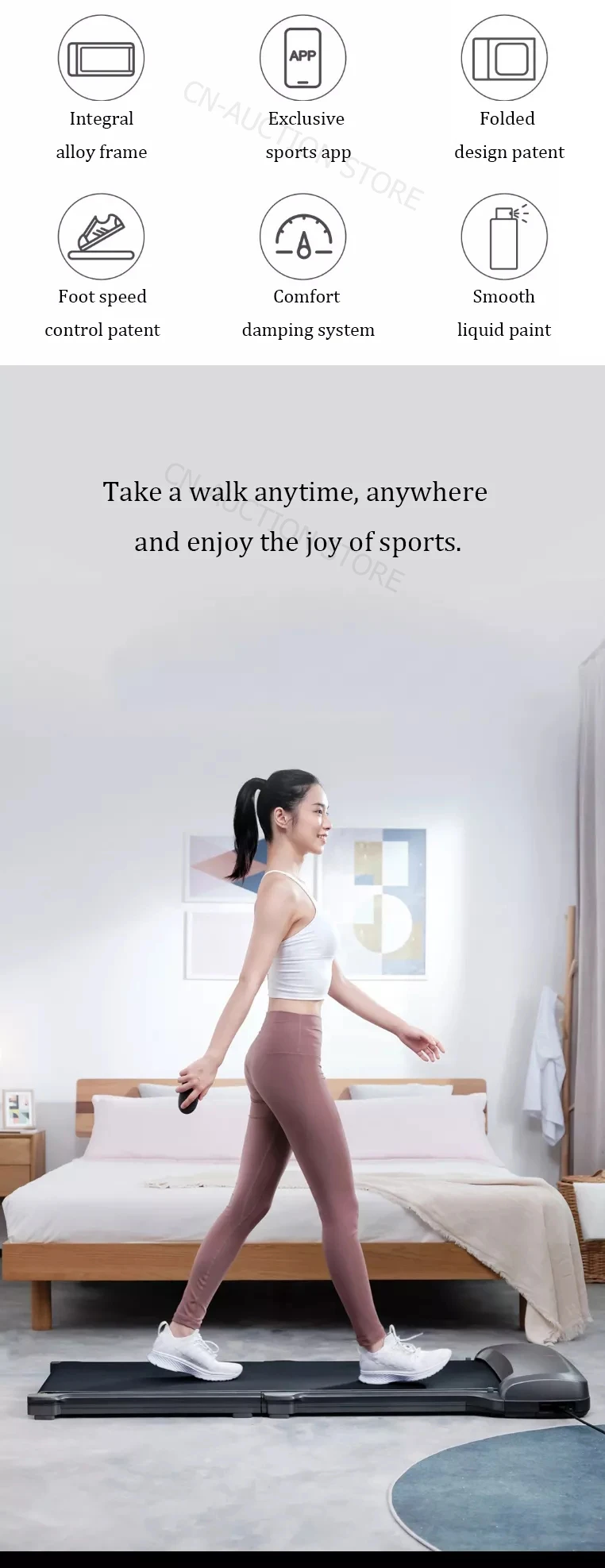 Xiaomi Mijia WalkingPad C1 версия из сплава смарт-приложение управление складная прогулочная площадка мини ультра-тонкая прогулочная фитнес-машина