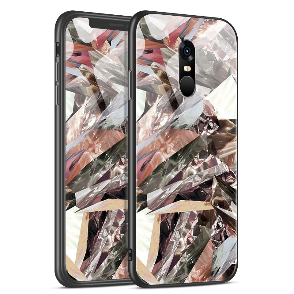 W126 Для Xiaomi Redmi Note 4/4X роскошный чехол из закаленного стекла для Remi Note 4 Pro CN Version/4 Gobal Version Fashion Soft Edge Shell - Цвет: W126