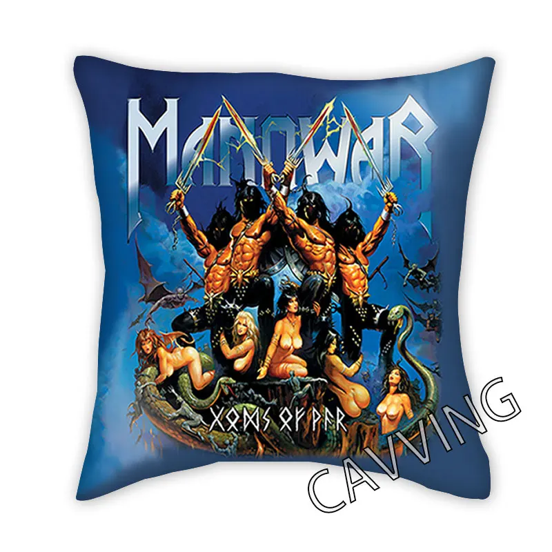 Декоративные наволочки Manowar Band из полиэстера с 3D рисунком квадратная