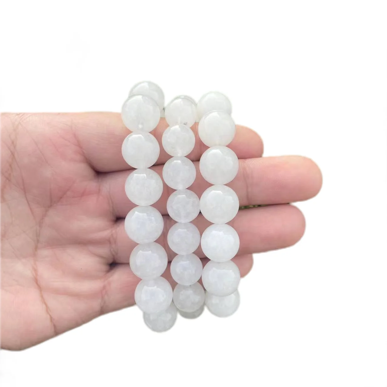 

Бусины из натурального камня, Матовые Белые нефритовые шармы, круглые бусины россыпью для изготовления ювелирных изделий, рукоделия, брасл...