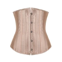 palace corset short abdomen waist 26 steel bone sculpting fajas underwear vest waist cincher bustier gothic style body shaper