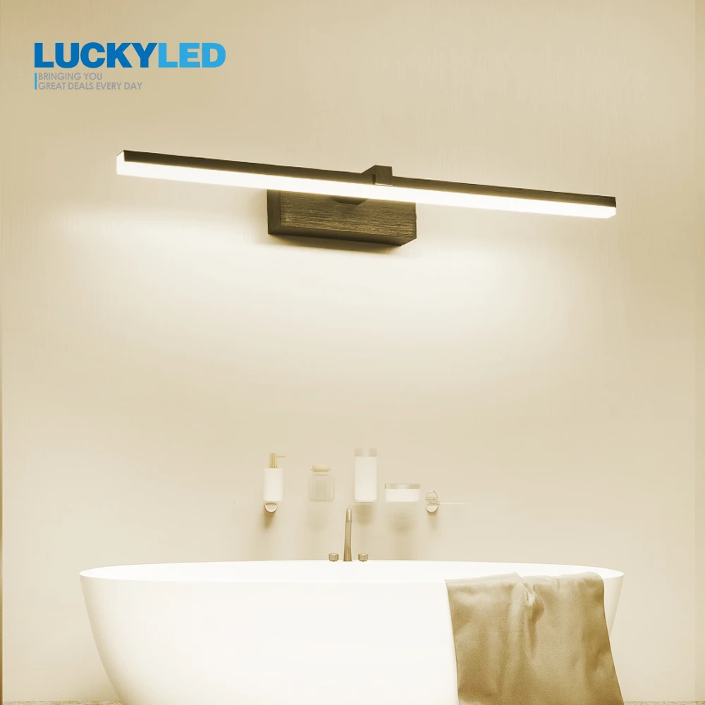 LUCKYLED Modern Led Bathroom Light Waterproof Mirror Light 16W 20W AC85-265V Wall Light Fixture Sconce Wall Lamp for Living Room