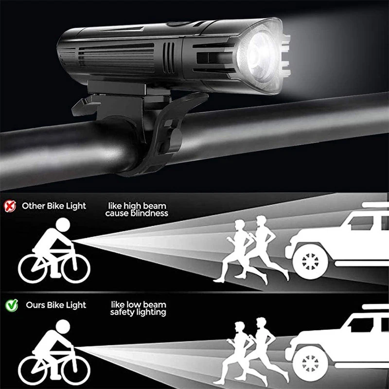 

T6 Waterproof Bike Light LED Front Bicycle Headlight 360 Adjustable Ultralight Flashlight Bicycle Light USB Rechargeable Lights