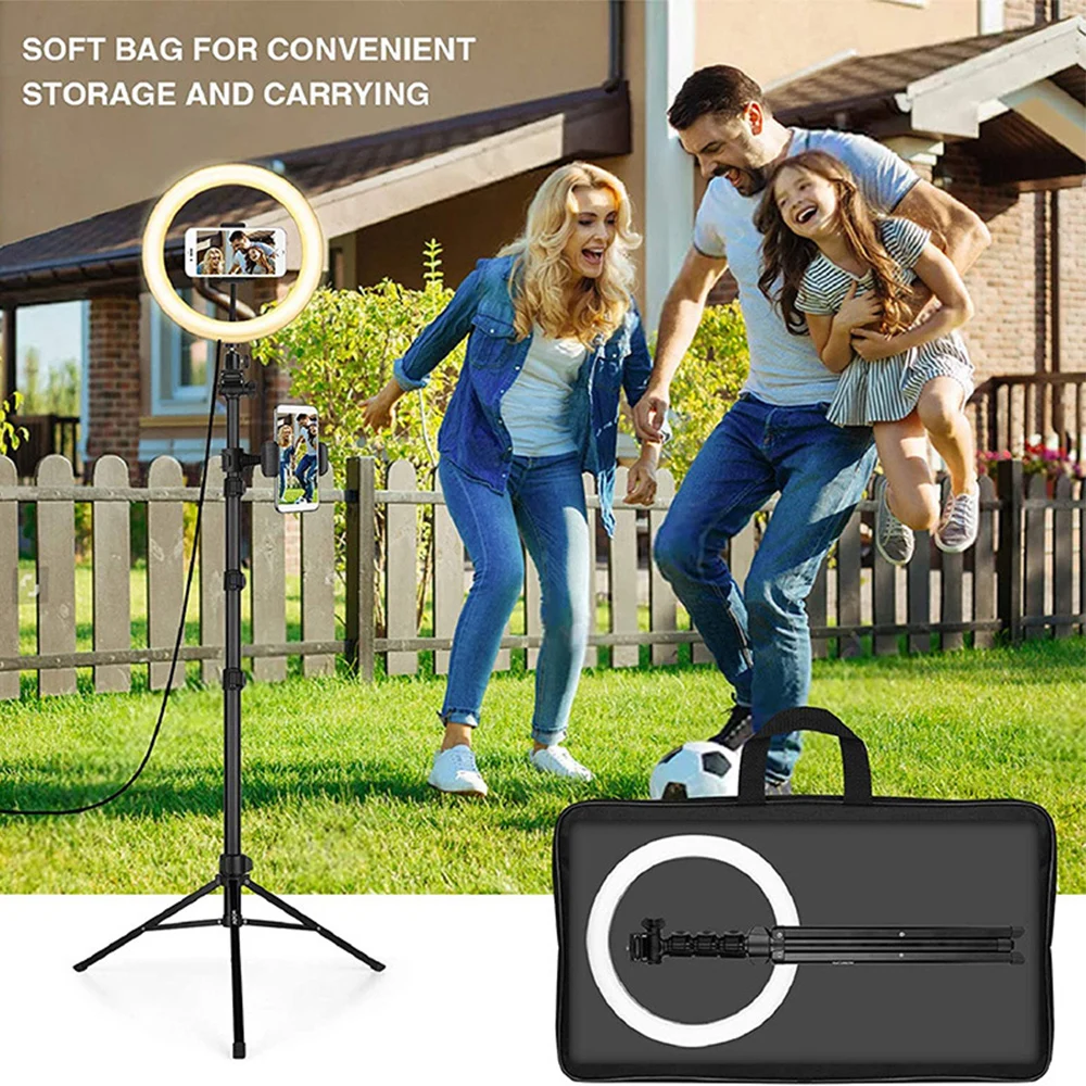 

10-inch RGB ring light tripod LED ring light Selfie ring light with bracket RGB 26 color video light with light remote control