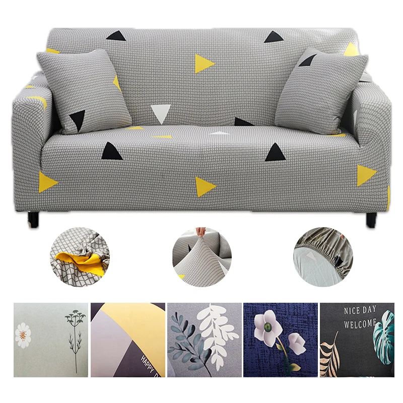 

Spandex Universal Elasticated Couch for Living Room Furniture Decorative Sectional Corner All-inclusive 1/2/3/4-seat Sofa Covers
