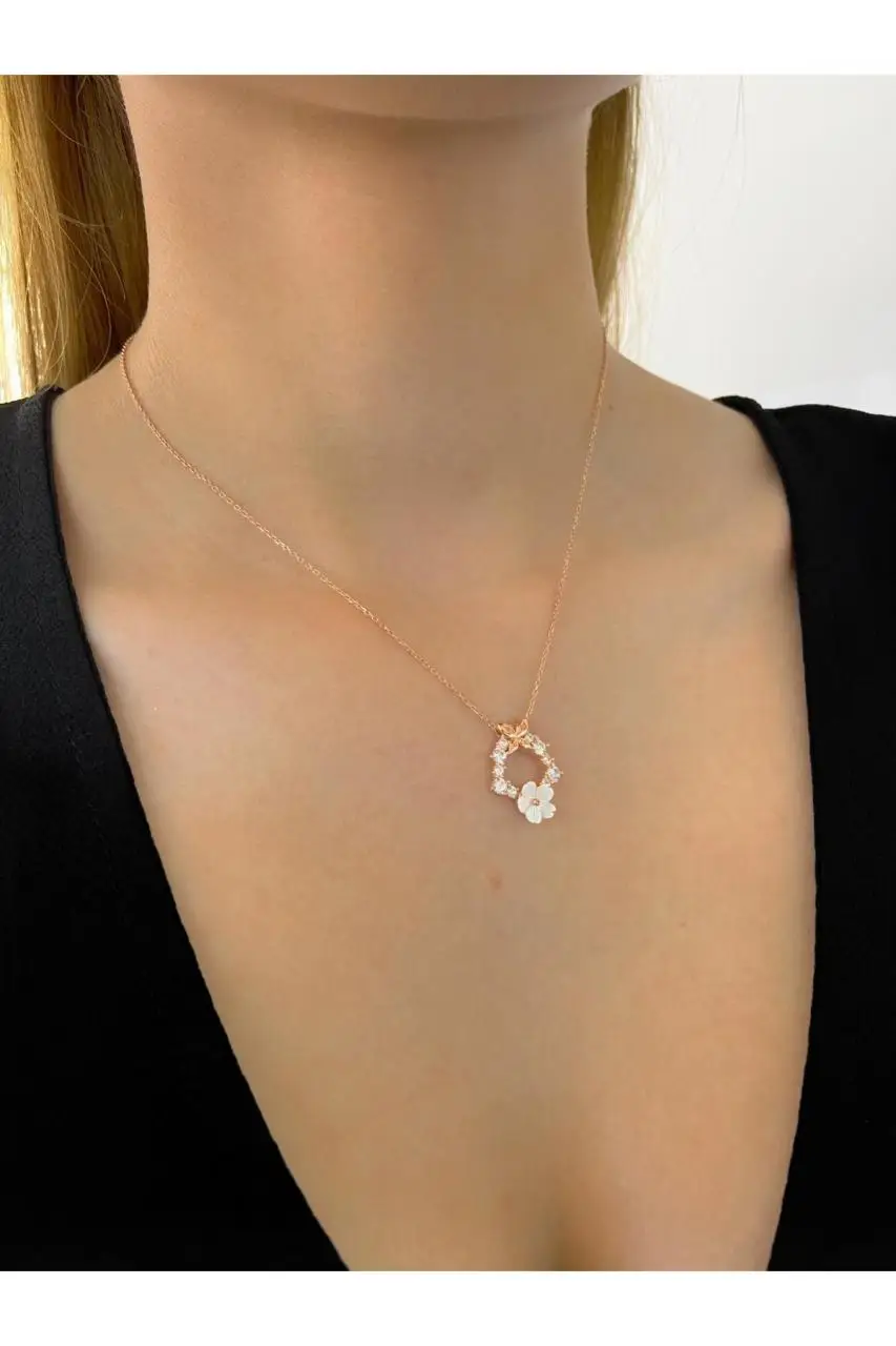 

Pearl Flowers Floral 925 Sterling Silver Necklace