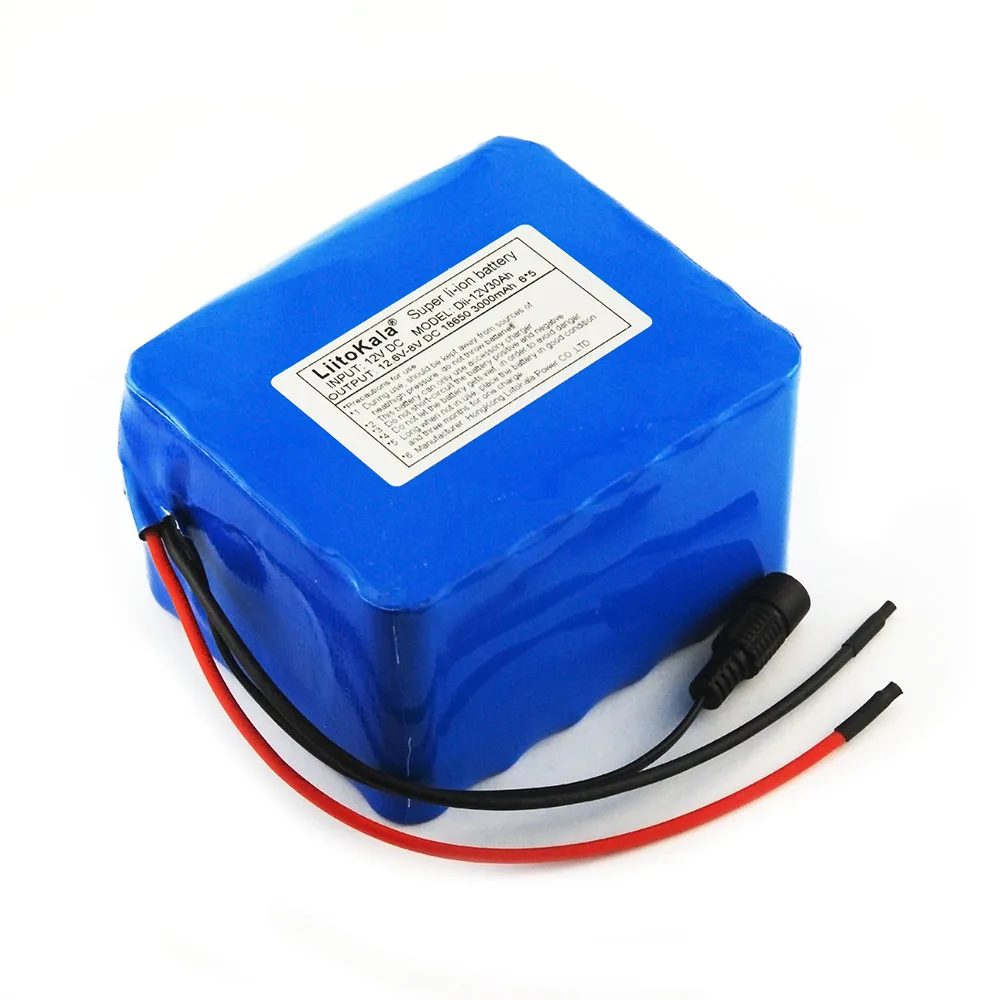 

LiitoKala 12v 30ah 18650 3000mah 3S10P battery high current large capacity 30,000 mAh xenon lamp motor mobile backup battery