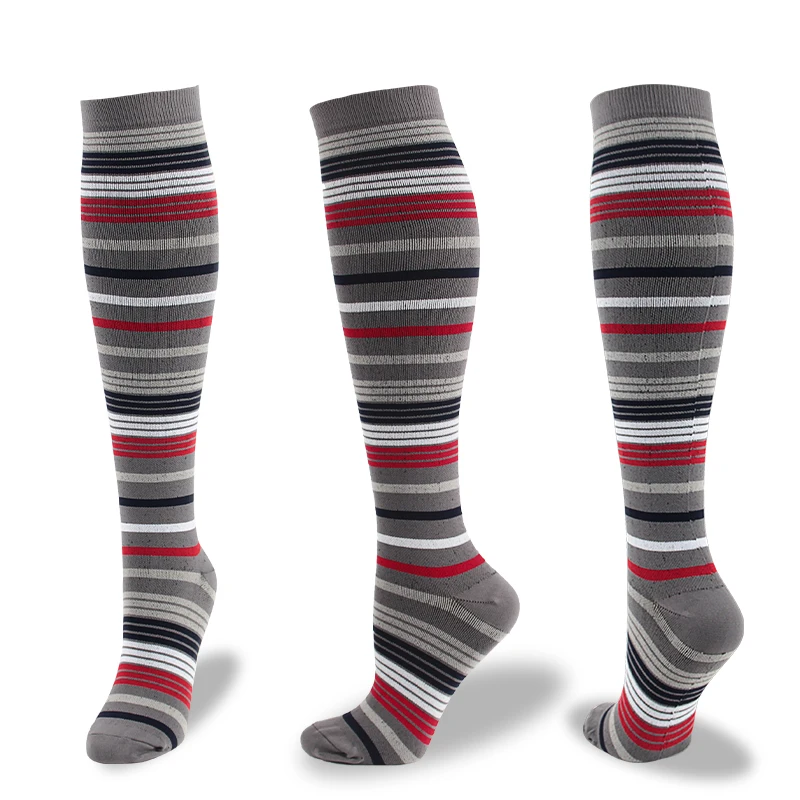 

2020 New Compression Stockings Men's/Women's Socks Nylon High Stretch Sports Socks Cartoon Pattern Football Socks Soccer Socks