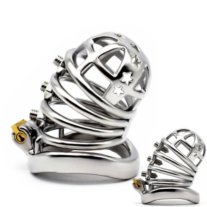 NUUN Stealth Lock мужское устройство целомудрия из нержавеющей стали 4 кольца голова