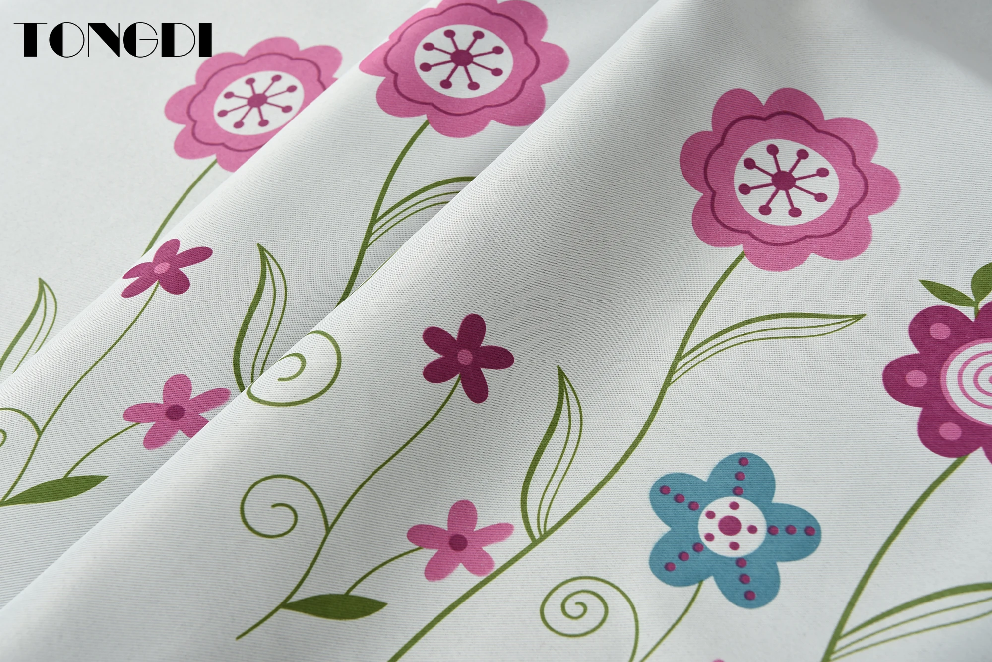 TONGDI Детские затемняющие шторы с принтом для милых девушек высококачественное