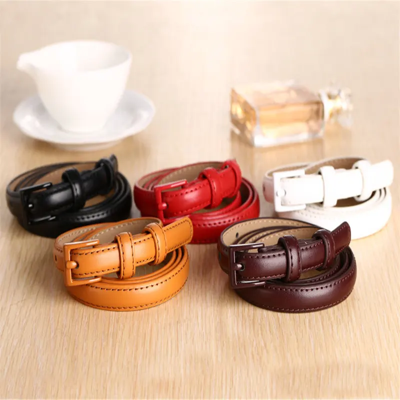 

New High Quality Men Belts Male Coffee Orange Camel Belts For Women Buckle Two Sides Female Belt Straps