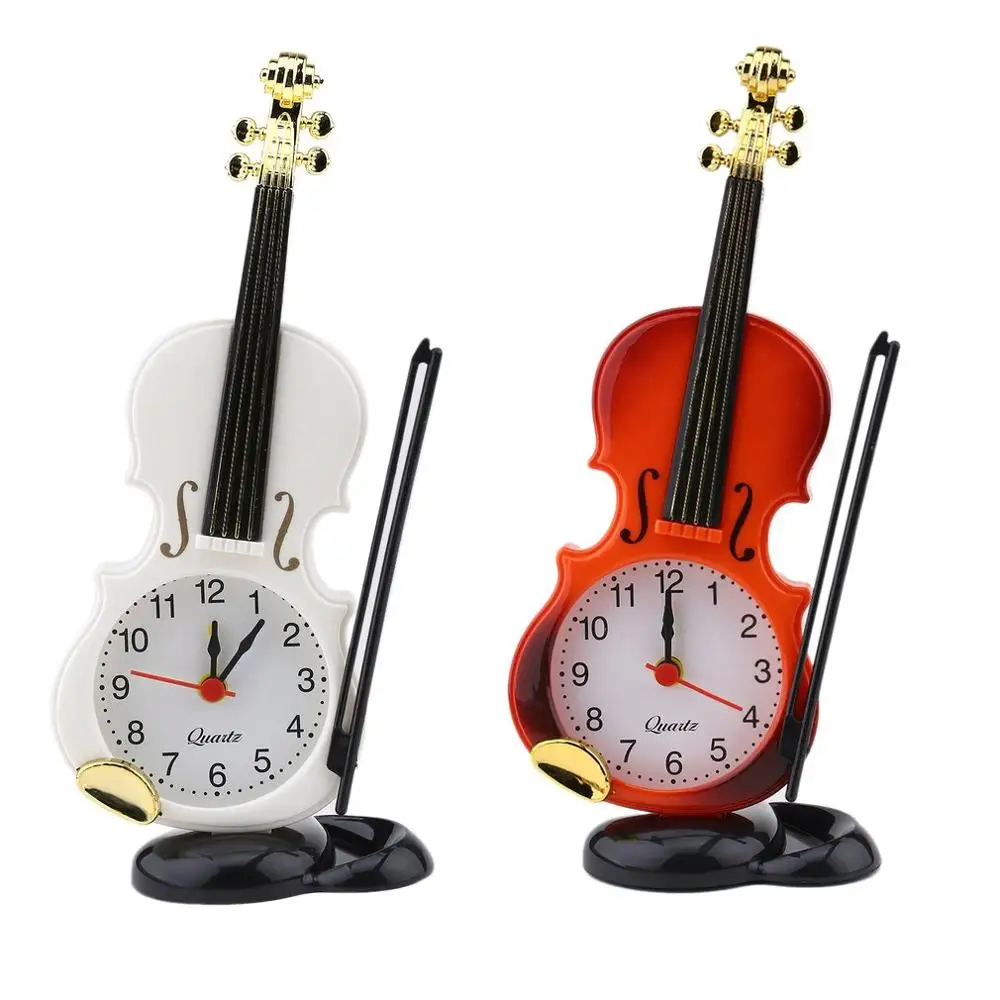 Настольные часы в виде скрипки для будильник подарок 2 цвета | Дом и