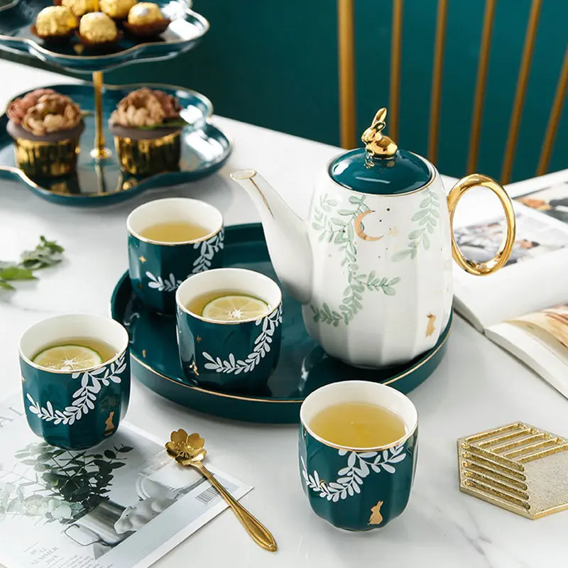 Набор керамической посуды для напитков комплект из 6 предметов холодный чайник