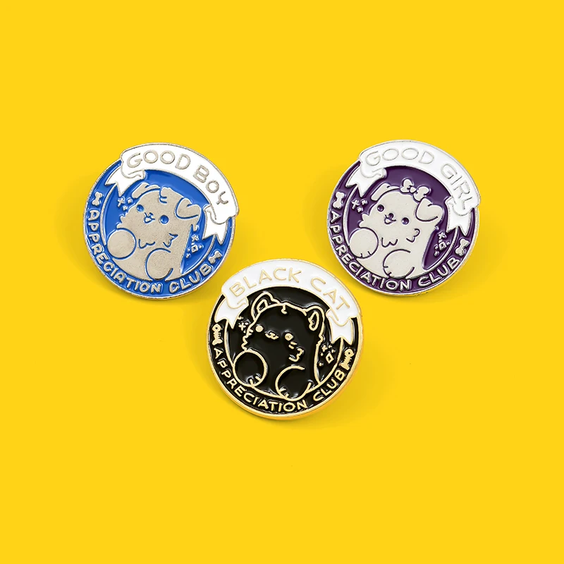 Хорошая девушка Клубная круглая брошь по цене необычная Женская булавка с