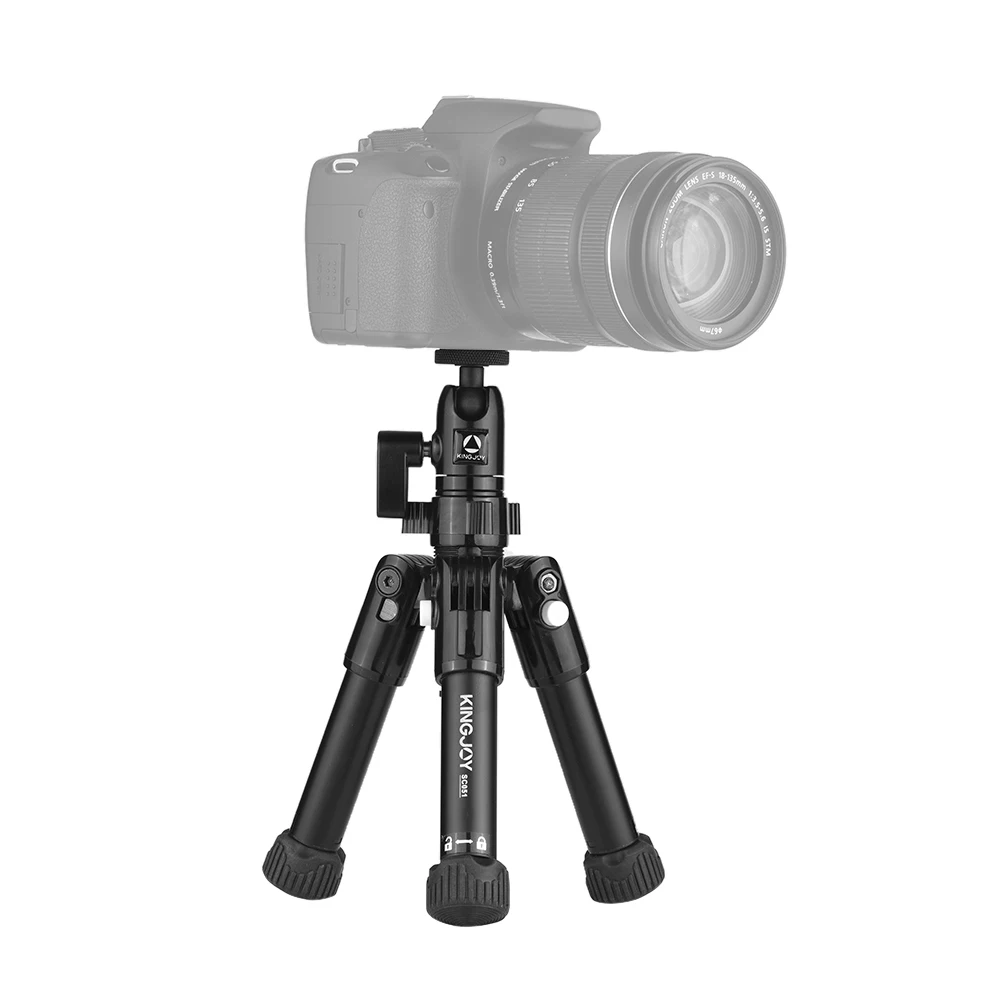 KINGJOY SC051 18 дюймов 5 секций мини Настольный складной портативный штатив+ шаровая Головка для Canon Nikon sony DSLR камеры