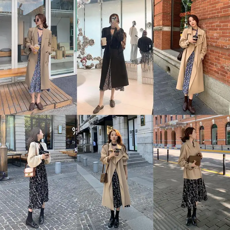 

Chiffon floral v-neck long sleeve dress women's 2021 new waist slim temperament horn sleeve long skirt